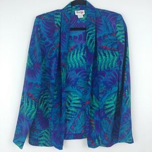 Vintage Maren Neon Plam Leaf Blazer